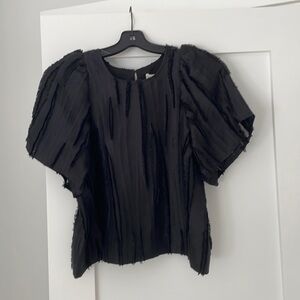 Marie Oliver Black top with fray details